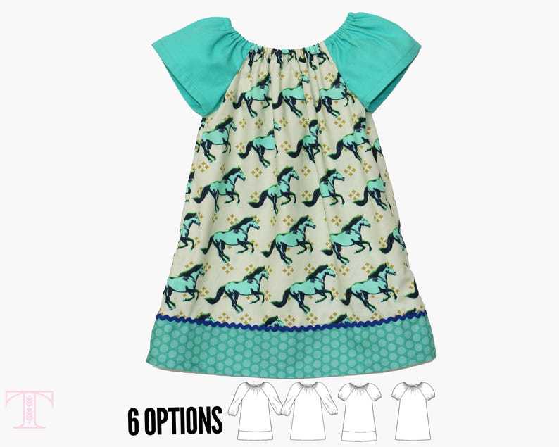 Girls peasant dress pattern pdf, girls dress patterns, girls dress pattern, girls sewing pattern,  PDF pattern, toddler dress, ANNA girls