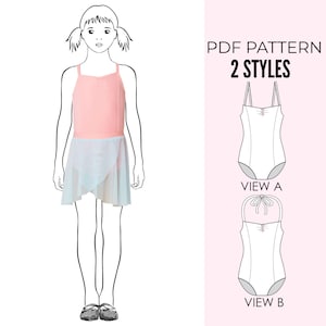 Ballet pattern, leotard sewing pattern, dance leotard pattern, dance costume, gymnastics leotard girls pattern PDF, LEOTARD#7