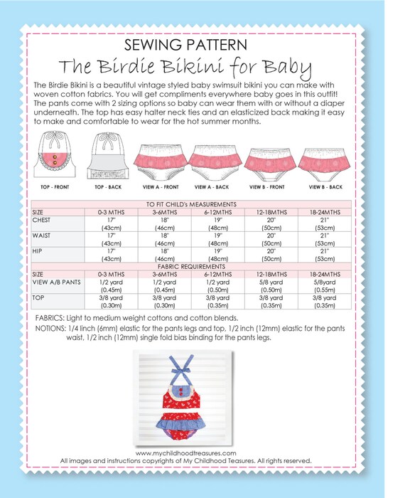 Baby Swimsuit Pattern PDF Swimsuit Pattern Romper Pattern | Etsy