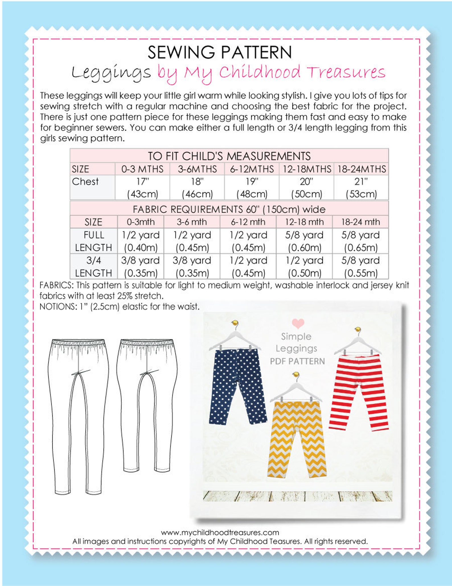 Baby Leggings Pattern Pdf Baby Sewing Pattern Baby Pants - Etsy