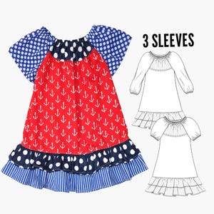 Baby Dress Pattern, Baby Sewing Pattern, Toddler Dress Pattern, Baby Peasant Dress Sewing Pattern, PEGGY BABY