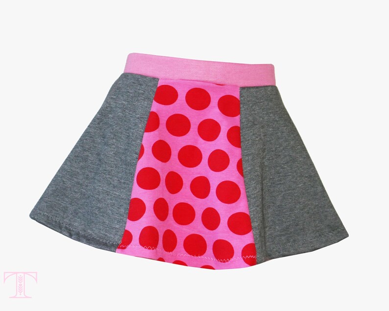 Cartamodello per gonna da bambina in formato PDF, cartamodello per gonna a ruota elasticizzata, tutorial fai da te per gonna da bambina facile / SIMONE immagine 5