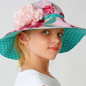 Hat sewing pattern, girls sewing pattern pdf, childrens sewing pattern, girls hat pattern, baby hat pattern, womens hat pattern, SUNHAT image 4