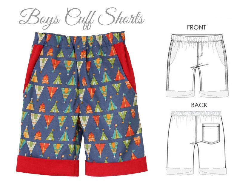 Boys SHORTS Pattern Pdf Boys Pattern Girls Shorts Pattern Etsy