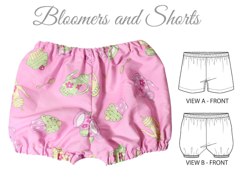 Girls Sewing Pattern Pdf Bloomer Pattern Shorts Pattern Etsy