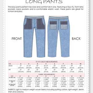 Pants Pattern, Boys Sewing Pattern pdf, Boys Pants Pattern, Pants Sewing Pattern, PDF Sewing Pattern, NATHAN PANTS image 4
