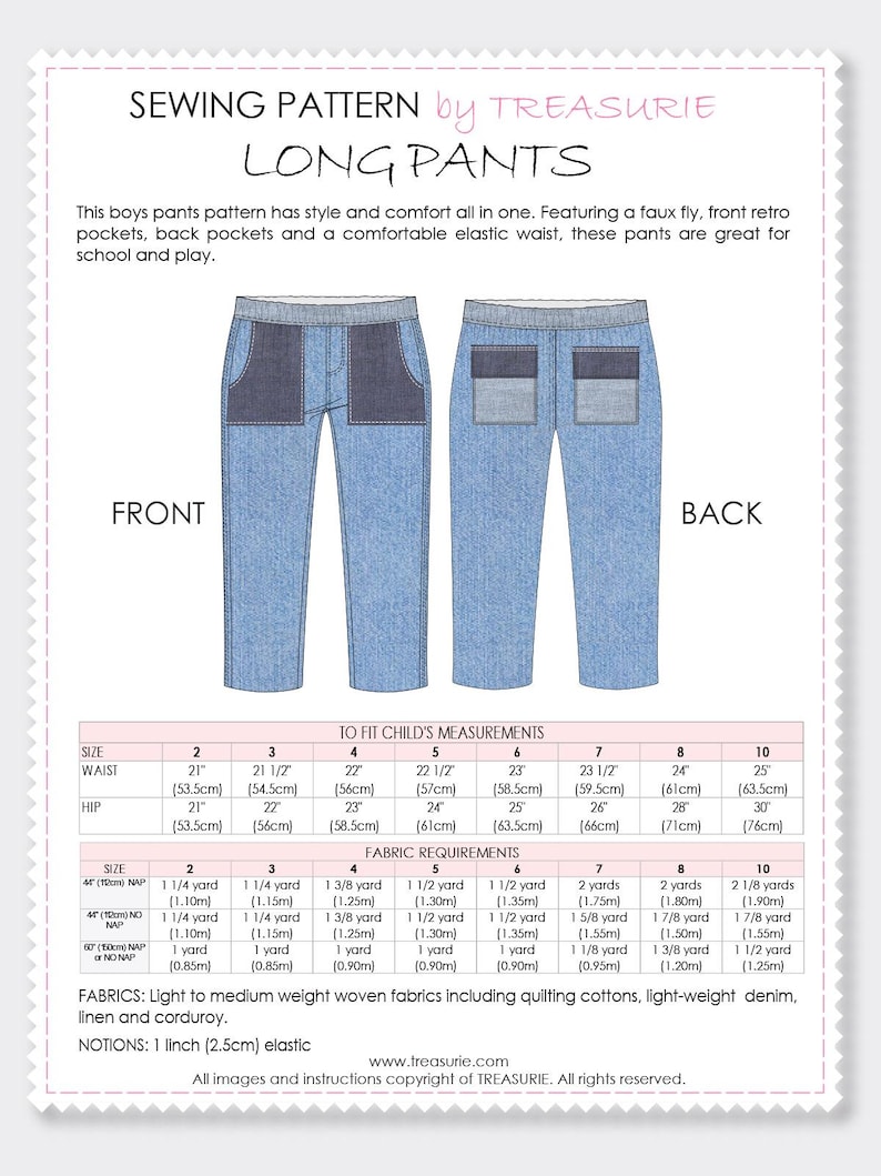 Pants Pattern, Boys Sewing Pattern pdf, Boys Pants Pattern, Pants Sewing Pattern, PDF Sewing Pattern, NATHAN PANTS image 4