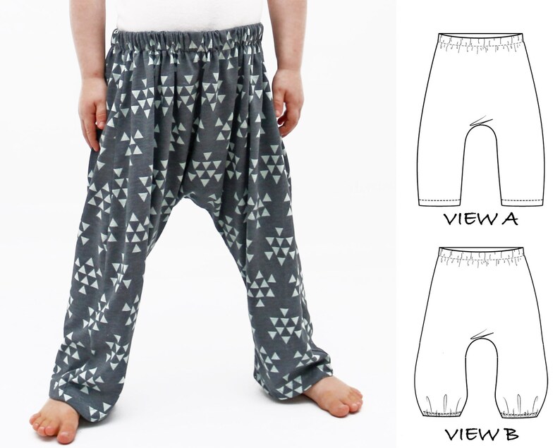 Harem Pants Pattern Baby Sewing Pattern Baby Harem Pants Etsy Canada