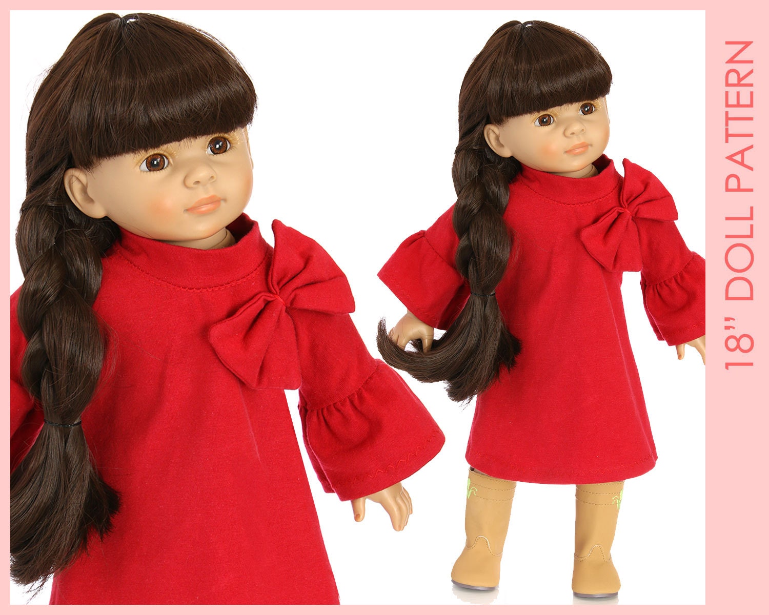 Doll Dress Pattern Doll Clothes Patterns Doll Clothing Etsy