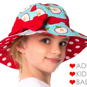 Hat sewing pattern, Girls sewing pattern PDF, Childrens sewing pattern, girls hat pattern, baby hat pattern, womens hat pattern, SUNHAT