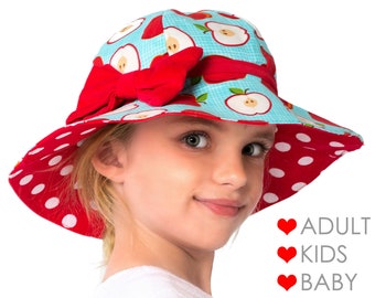 Hat sewing pattern, Girls sewing pattern PDF, Childrens sewing pattern, girls hat pattern, baby hat pattern, womens hat pattern, SUNHAT