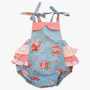Baby-naaipatroon voor romper pdf, pasgeboren baby meisjes peuter, romperpatroon | ISABELLA