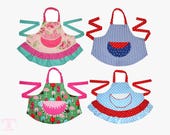 Girls Sewing Pattern pdf, Kids Apron Pattern, Apron Pattern,  Apron Sewing Pattern, Child Apron Pattern, Simple Easy Apron Pattern, APRON