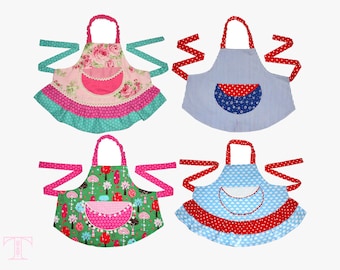Girls Sewing Pattern pdf, Kids Apron Pattern, Apron Pattern,  Apron Sewing Pattern, Child Apron Pattern, Simple Easy Apron Pattern, APRON