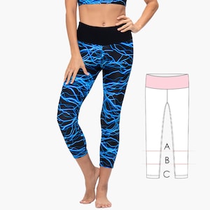 Women&#39;s Leggings Sewing Pattern pdf, Gym Dance Workout Activewear Sports Tights | LEGGINGS W44-L