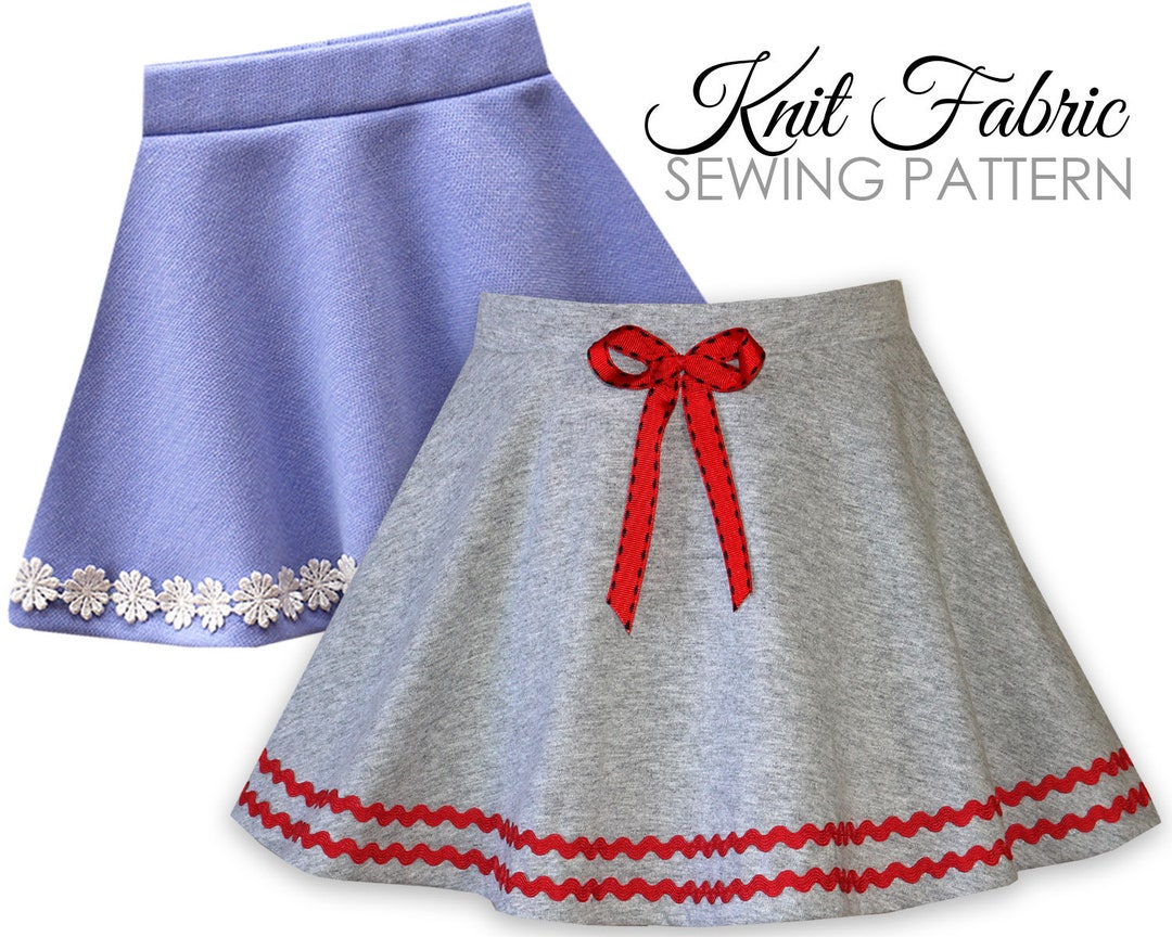 Girls Skirt Pattern PDF, Girls Sewing Pattern Pdf, Stretch Skirt ...