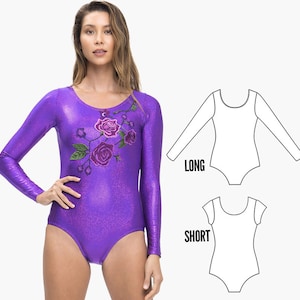 Leotard Pattern, WOMENS, Ladies, Gymnastics leotard pattern PDF, leotard sewing pattern, dance leotard pattern, LEOTARD#W4L04-L