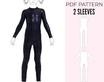 Bodysuit Pattern, leotard pattern Full Length Leotard, Gymnastics leotard, PDF, leotard sewing pattern, dance leotard pattern, LEOTARD S514