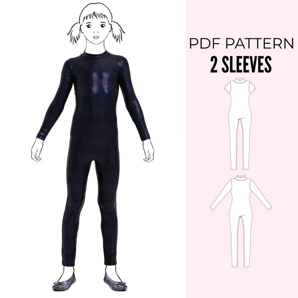 Bodysuit Pattern, leotard pattern Full Length Leotard, Gymnastics leotard, PDF, leotard sewing pattern, dance leotard pattern, LEOTARD S514