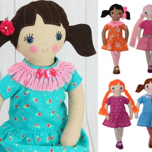 Rag Doll Pattern, Doll Sewing Pattern, Softie Pattern, 18" Doll pattern, Toy sewing pattern pdf, doll patterns, cloth doll pattern, MILLY