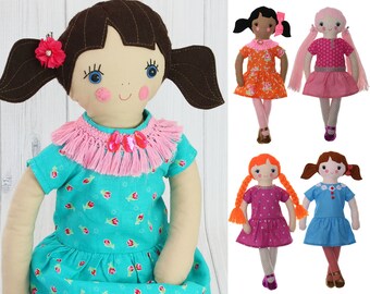 Rag Doll Pattern, Doll Sewing Pattern, Softie Pattern, 18" Doll pattern, Toy sewing pattern pdf, doll patterns, cloth doll pattern, MILLY