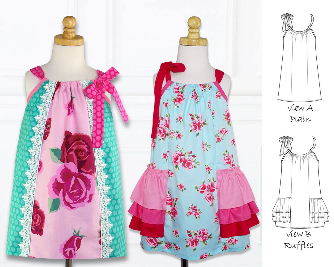 Pillowcase Dress Pattern Pdf, Girls Dress Pattern PDF. Childrens Sewing ...