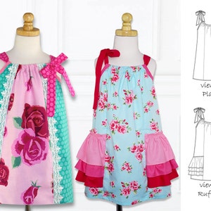 Pillowcase Dress Pattern pdf, Girls Dress Pattern PDF. Childrens Sewing Pattern, Girls Sewing Pattern, Dress Pattern, SUMMER DRESS