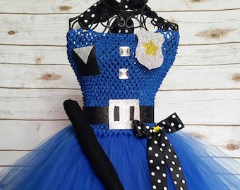 Police Tutu dress costume| Cop tutu| costume| Newborn- size 10 child listing