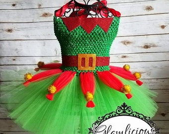 girls elf tutu