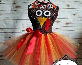 Turkey tutu dress| Thanksgiving Tutu dress | Fall tutu dress| Newborn- child 8/10 size