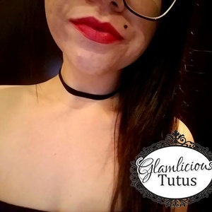 Black velvet choker necklace