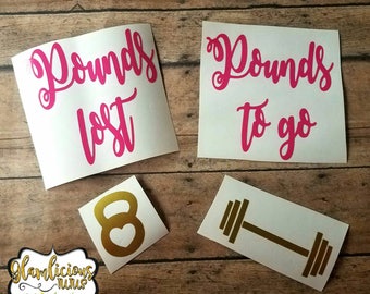 Weight loss jars | pounds lost Decals | Weight loss Tracker | Decals | Pounds to lose | Weight loss jars | Motivation