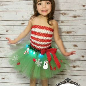 ADULT Light up Christmas tree Tutu WITH matching headband, 5K tutu