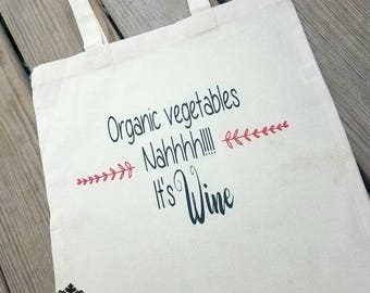 Wine bag| Funny reusable tote bag |  bag | Reusable grocery bag | Grocery bag | Tote bag