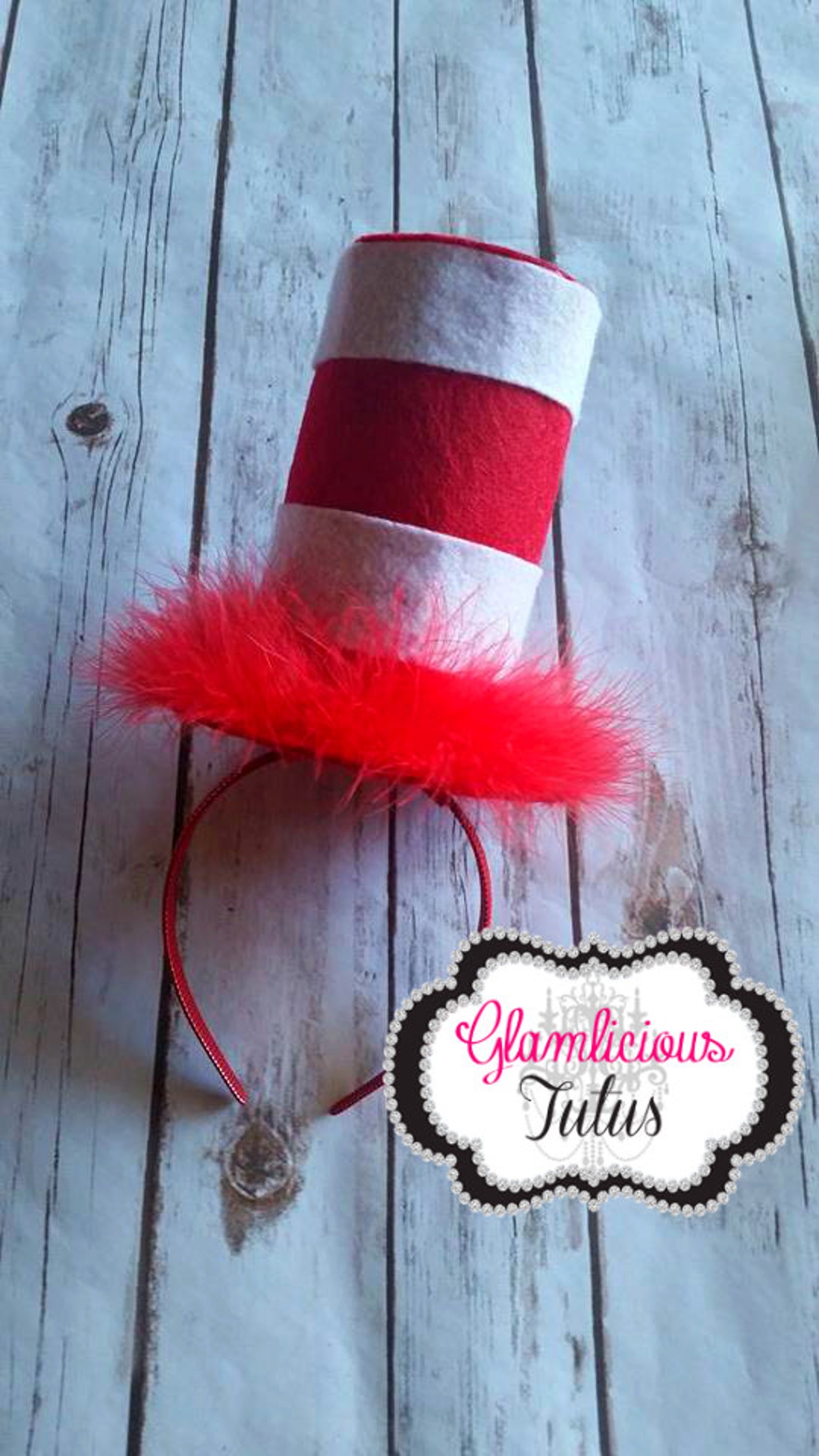 Red and White Top Hat Top Hat Costume Accessory Hat Etsy