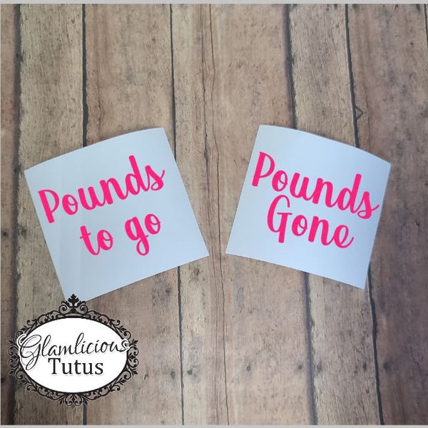 Weight loss Decals | Weight loss Tracker | Decals | Pounds gone | Weight loss jars | Motivation