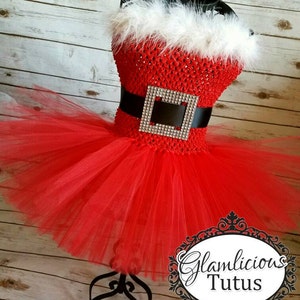 Santa Tutu Dress| Santa dress Costume | Mrs. santa claus Tutu dress | Christmas Tutu dress | newborn- child size 8 listing