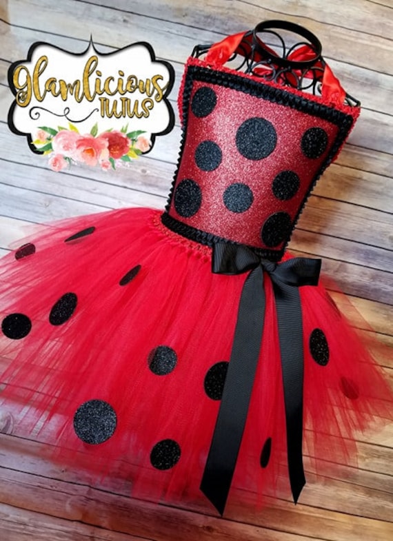 1 Set Ladybug Costume Accessoires Bandeau de bande de jupe Tutu Stockage