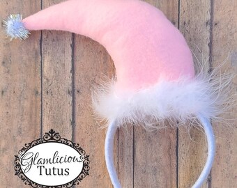 Pink Elf Headband | Elf headband | Elf hat | Pink hat | Pink santa hat | Pink Elf hat