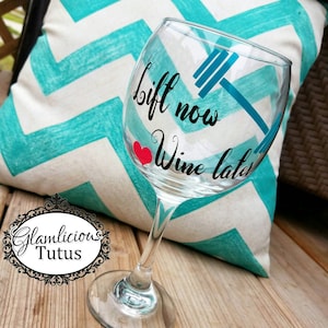 Lift now wine later glass |Wine glass | Custom wine glass| Cute Wine glass| Funny Wine glass