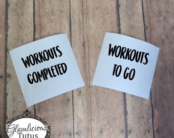 Workout Done | Weight loss Tracker | Decals | Pounds gone | Weight loss jars | Motivation