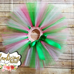 pink and green tutu dress Green & Pink Tulle Dress