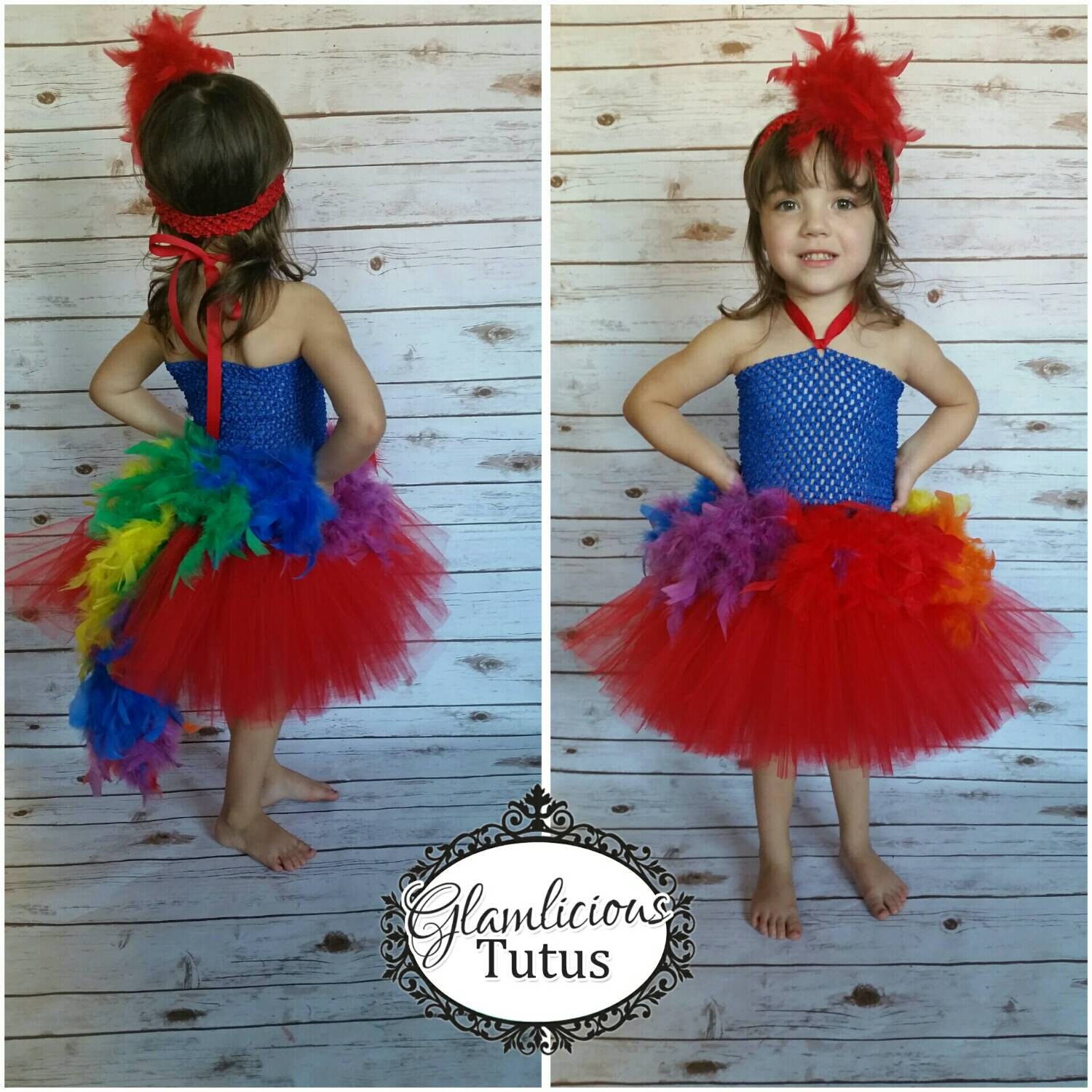 Parrot Tutu Dress Feather tutu dress Halloween Costume | Etsy
