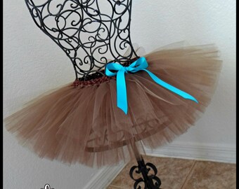 Brown Tutu | You choose color of bow | Tutu |Newborn-Adult listing!