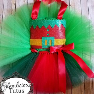 Elf Tutu dress| Santas Little Helper| Christmas Elf tutu dress| Elf Tutu | Christmas tutu dress | Newborn-5T listing!