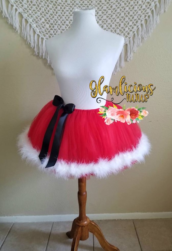 Santa Tutu Mrs. Claus Tutu Red Tutu Newborn Adult Plus Size Etsy