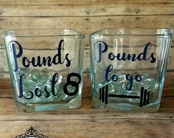 Weight loss Tracker | Weight loss Jar | Pounds lost | Decor
