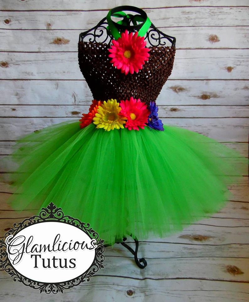 Hula tutu Dress Luau Skirt Hawaiian Tutu Hula Skirt | Etsy
