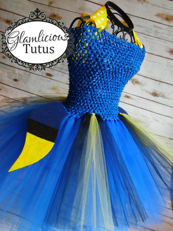 Adult Blue Tang Inspired Tutu Dress Costume Fish Tutu Dress Fish