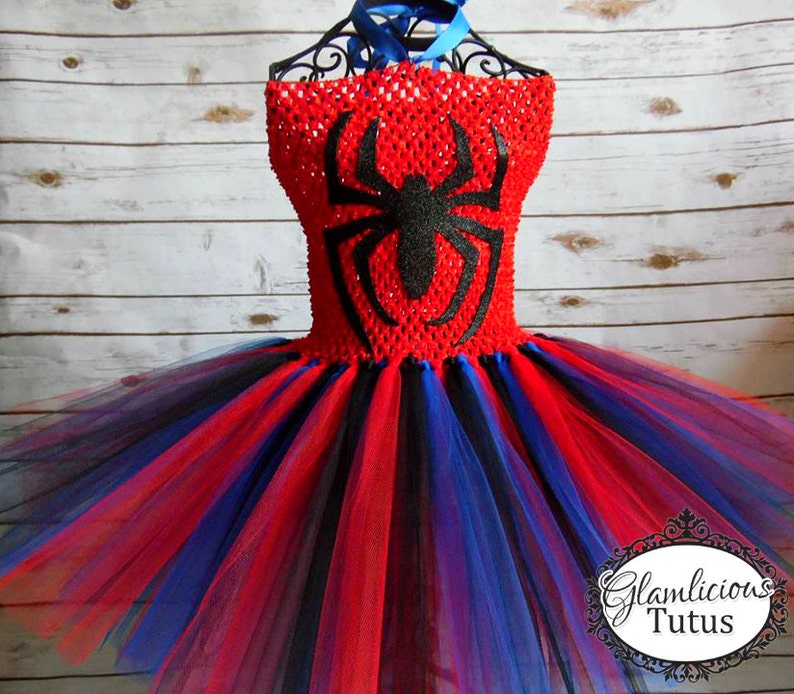 Spider tutu dress Halloween Costume super hero tutu newborn-adult listing image 2